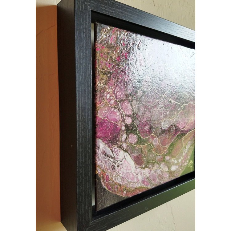 StudioPashnada's tweet photo. Raspberry Truffle 
is an #AcrylicPouring on panel that measures 8″h x 8″w. Available framed as shown ~ outside dimensions are 10″h x 10″w x 1.75″deep ~ at https://t.co/WkkequnINg 

#FluidArt 
#FluidArtist
#AcrylicPainting 
#PourPainting 
#AbstractArt 
#ContemporaryArt https://t.co/TC4y7U7cov