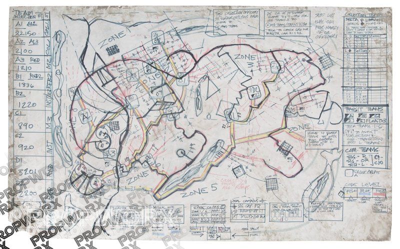 BSG (2003) : Map of New Caprica (real production sheet).