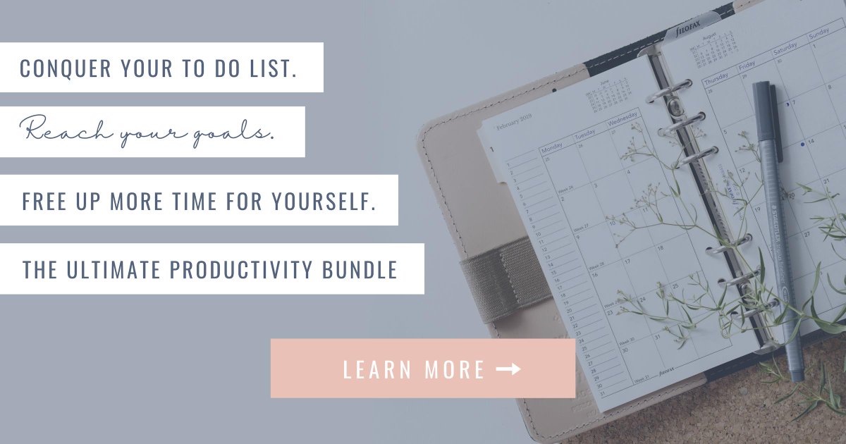 Get tips to conquer your to-do list and reach your goals with the Ultimate Productivity Bundle. 97% off. Find out more: ultimatebundles.com/sale/prod2019-… #affiliatelink