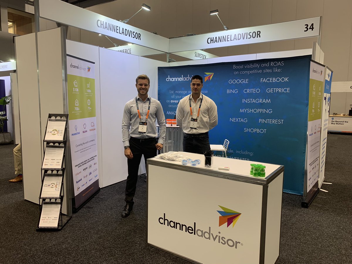 For the next 3 days the @channeladvisor team is at #NewRetail19 in Melbourne! If you are around, come by stand #34 for a chat with our #ecommerce specialists! <a href="/AkoladeRetail/">Retail Learning Channel</a>