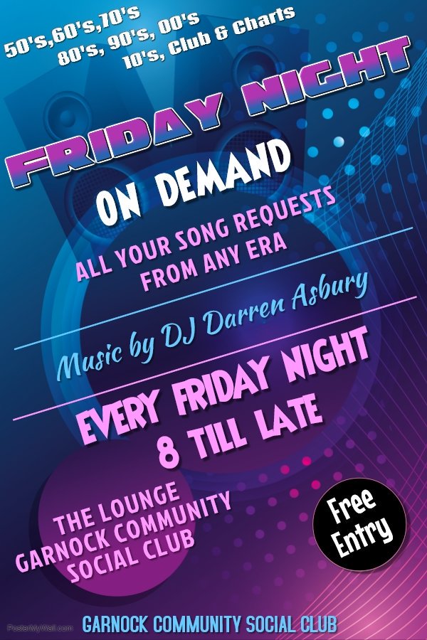 Every Friday night over the next few months 🕺💃