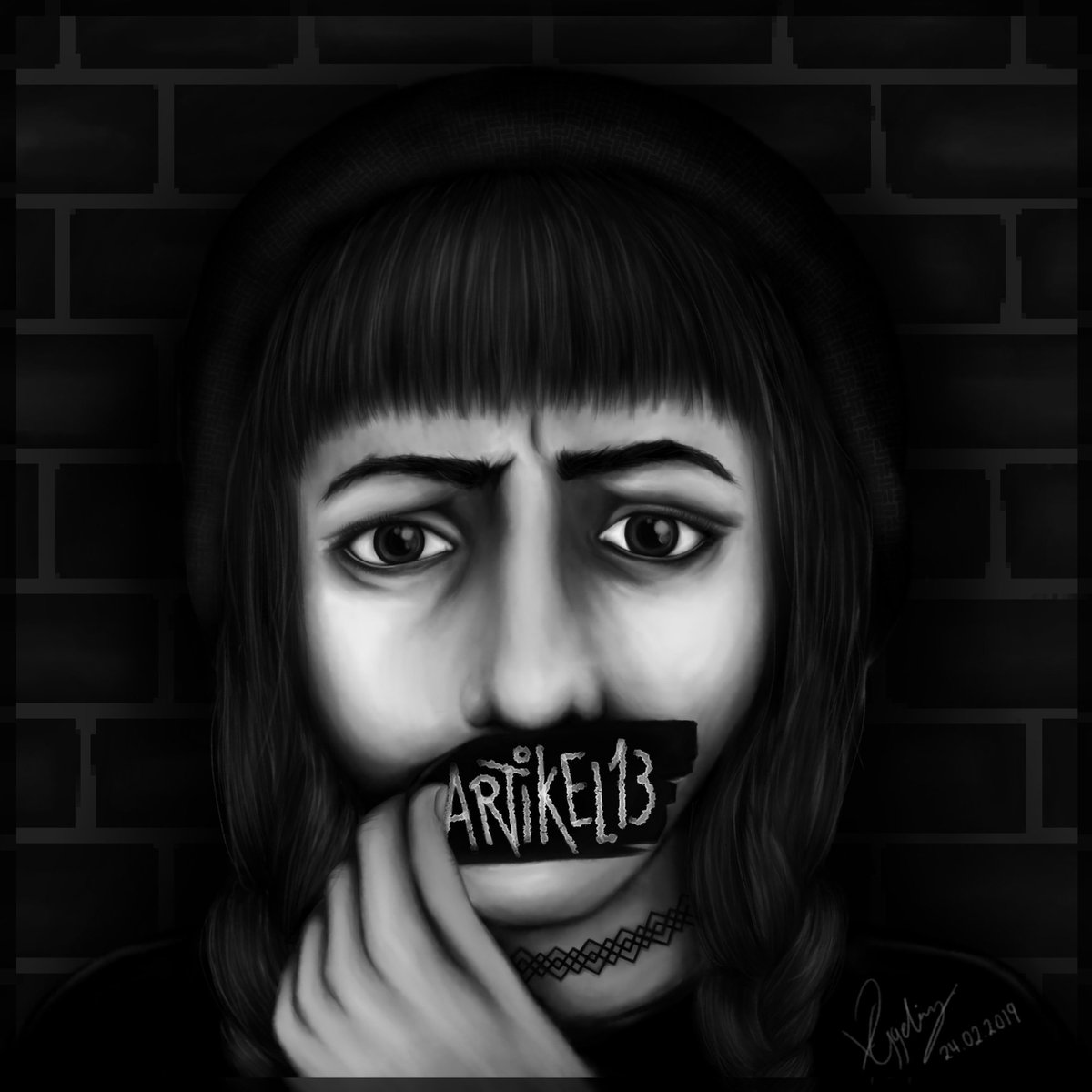 VickyNothingbox's tweet image. Wollte die ganze Zeit ein Bild von mir machen, hab mich aber nicht danach gefühlt. Dafür also jetzt ein Selbstportrait! #Artikel13 #Art13Grafiken #SaveYourInternet