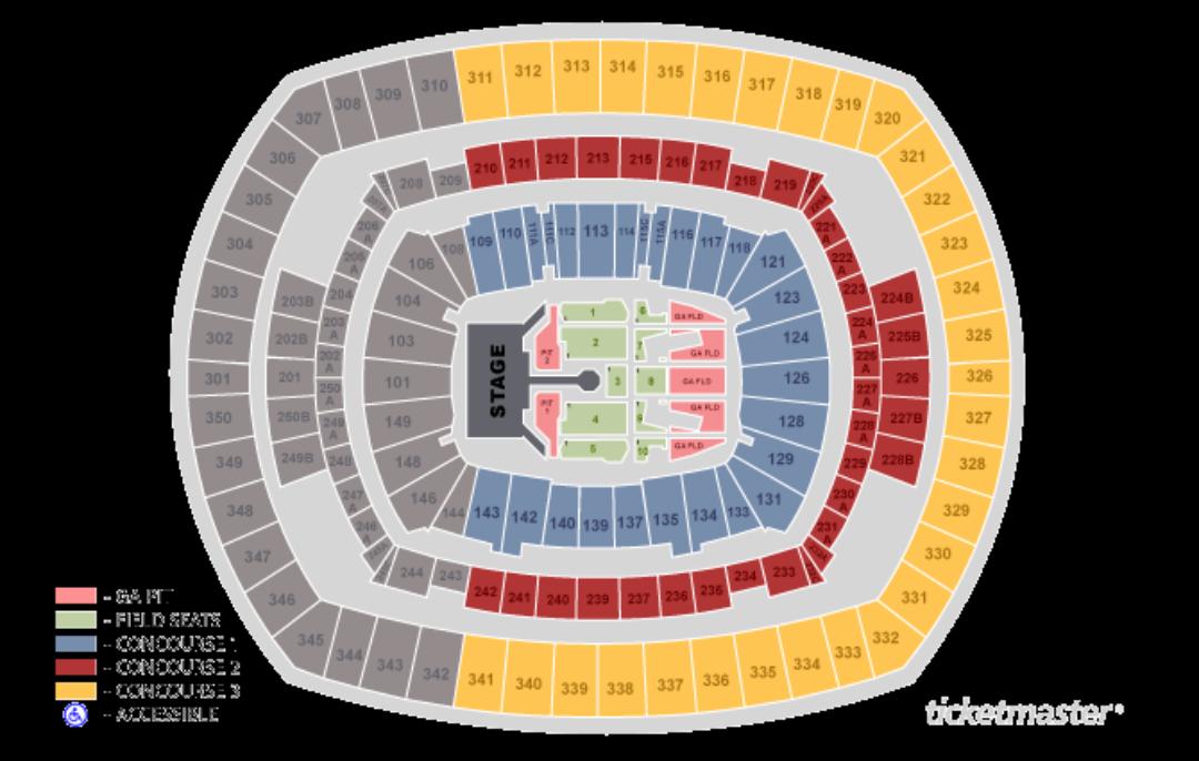 Concert Seating Chart Metlife Stadium