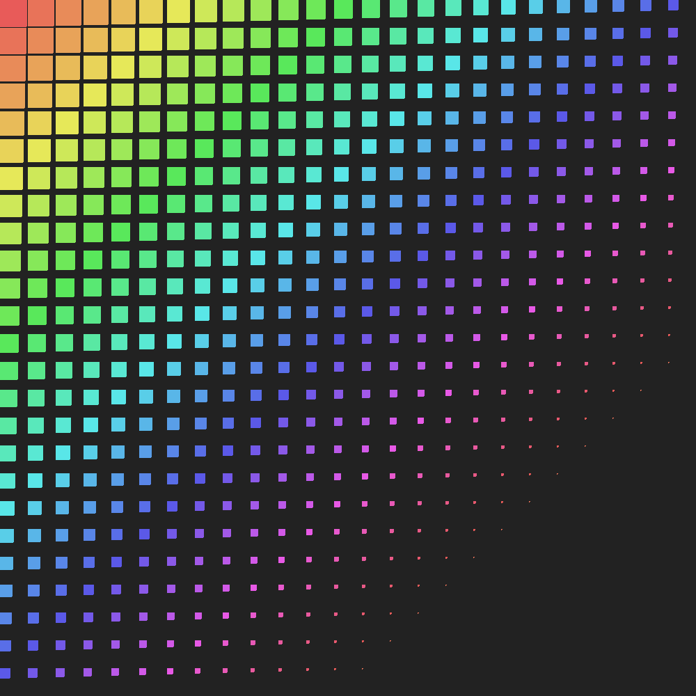 TeamKano's tweet photo. So much rainbow goodness, so little code! Try changing numbers, to see what happens: https://t.co/VUP7YfbyVx #MakeArt #FiveFabStaffPicks #KanoComputing https://t.co/cIuI68wFp5