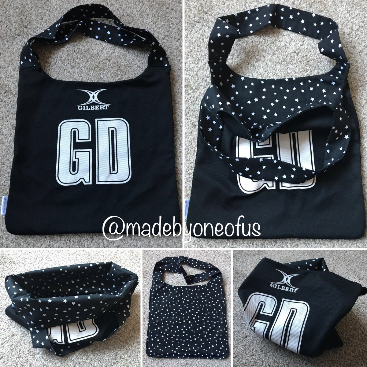 TinkabyCrafts's tweet photo. Another bag made out of a @gilbertnetball bib π Many positions & colours available, see our Etsy or FB https://t.co/1PvKToLaCW #netball #netballbib #bag #totebag #gilbert #GD #goaldefence #sew #sewing #crafty #craft #fabric #homemade #handmade #handmadeuk #localcrafts #madebyus https://t.co/Dx12AY3Ytw
