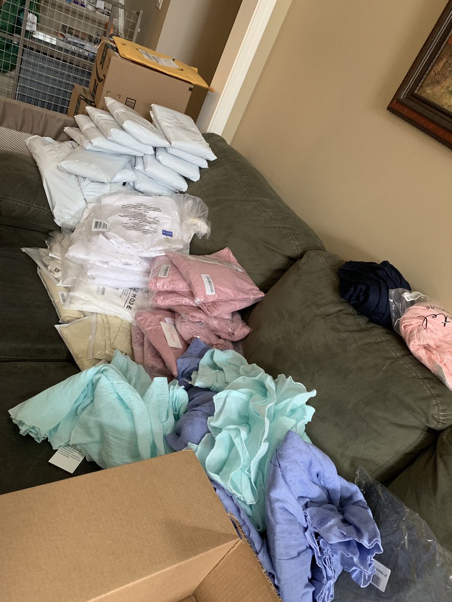 LRKnightsMusic's tweet photo. Large shipment of Once ON This Island costumes have arrived! Musical cast be ready for fittings Monday evening! #crunchtime #techweeks #costuming #LROOTI @LeRoy_Knights https://t.co/skTGU9d8Pt