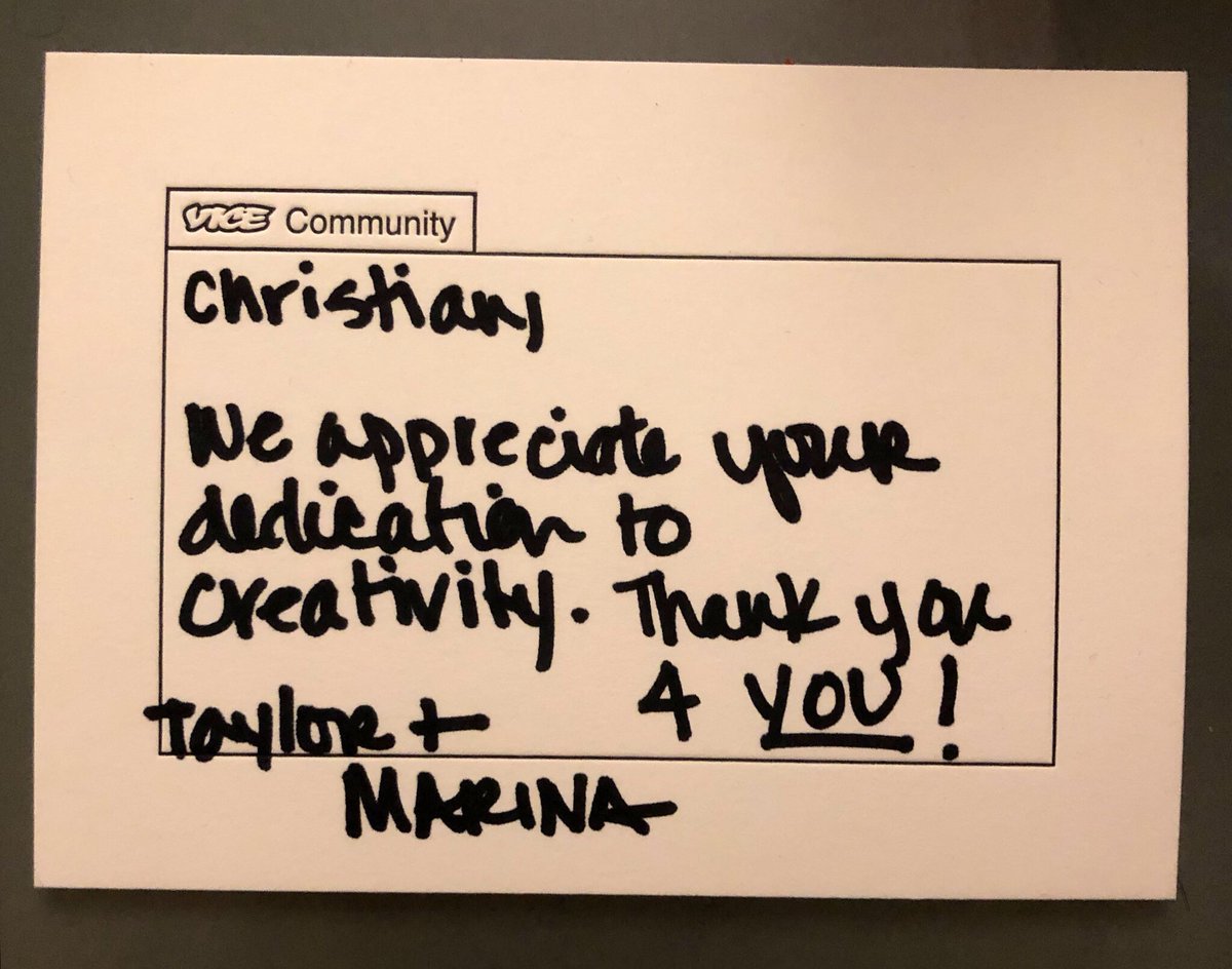 thecpe's tweet photo. Replace “Christian” with Artsy Window, @Museache squad &amp; @VICE. It wouldn’t have been the communal experience without all of you 💙 https://t.co/jCYLrrr8Pz