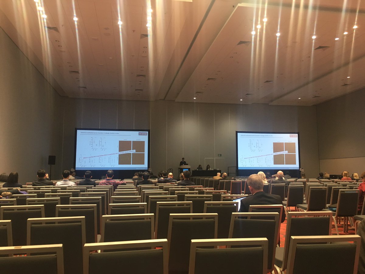 PVTomazic's tweet photo. Happy to see the epithelium and it’s barrier function in the focus of B. Steelant‘s research: potential role of Histone deacetylase #AAAA19 @EAACI_HQ @euforea https://t.co/xW1BZdq5TN