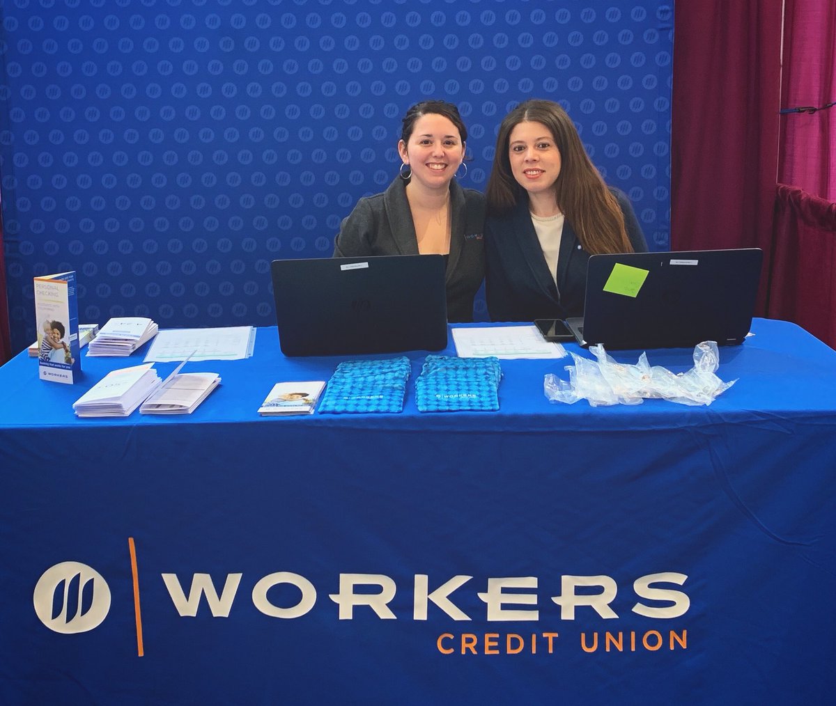 Visit Camila and Gabriela at the RV Trade show until 3pm today down at the DCU center in Worcester! #tradeshow #rv #loans #bankingthatworks #wculife