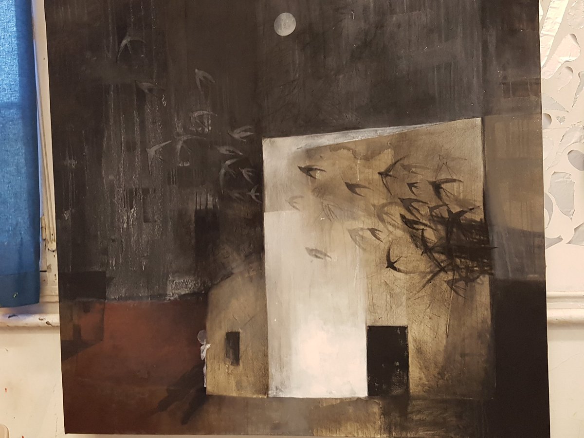 DominigLemoine's tweet photo. Heureux de découvrir au #LaboVictorHugo à #Rouen le poignant travail de l'artiste syrienne Reem Youssef. Où la force d'espérance de l'enfance éclaire la noirceur du quotidien
#artcontemporain 
@CArgeles_rouen https://t.co/KVkzrkWZYh