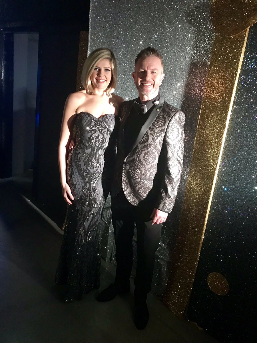 Two fab singers with us - Gemma Sugrue and Gary Harpur - here just before they went on. #OrchestraNight #DWTSIrl