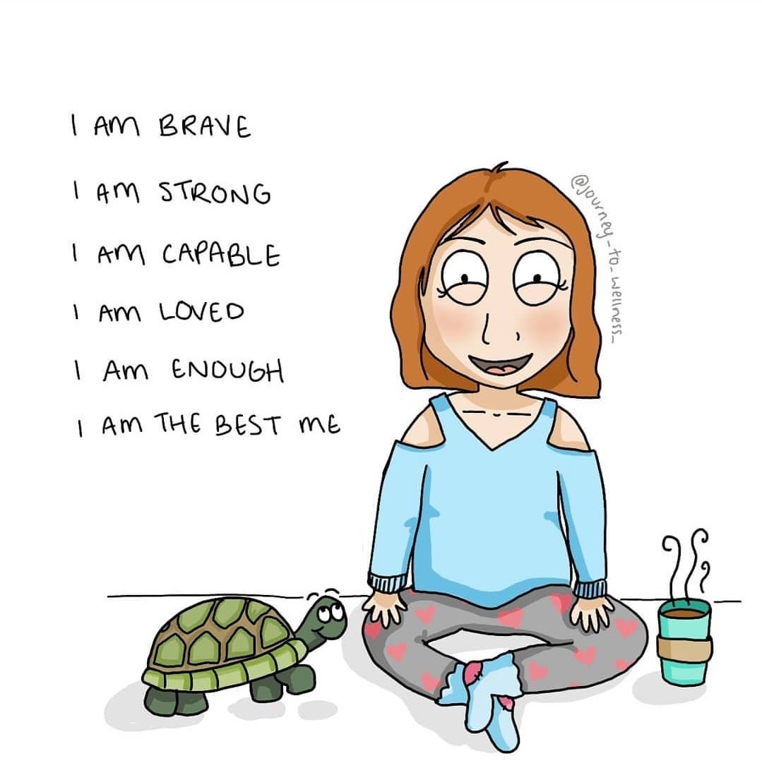 deltawrites's tweet photo. Don't let automatic negative thoughts (ANTs) come between you and your success. Use positive affirmations instead! (Illustration by Journey to Wellness) https://t.co/DoVJltBpoM