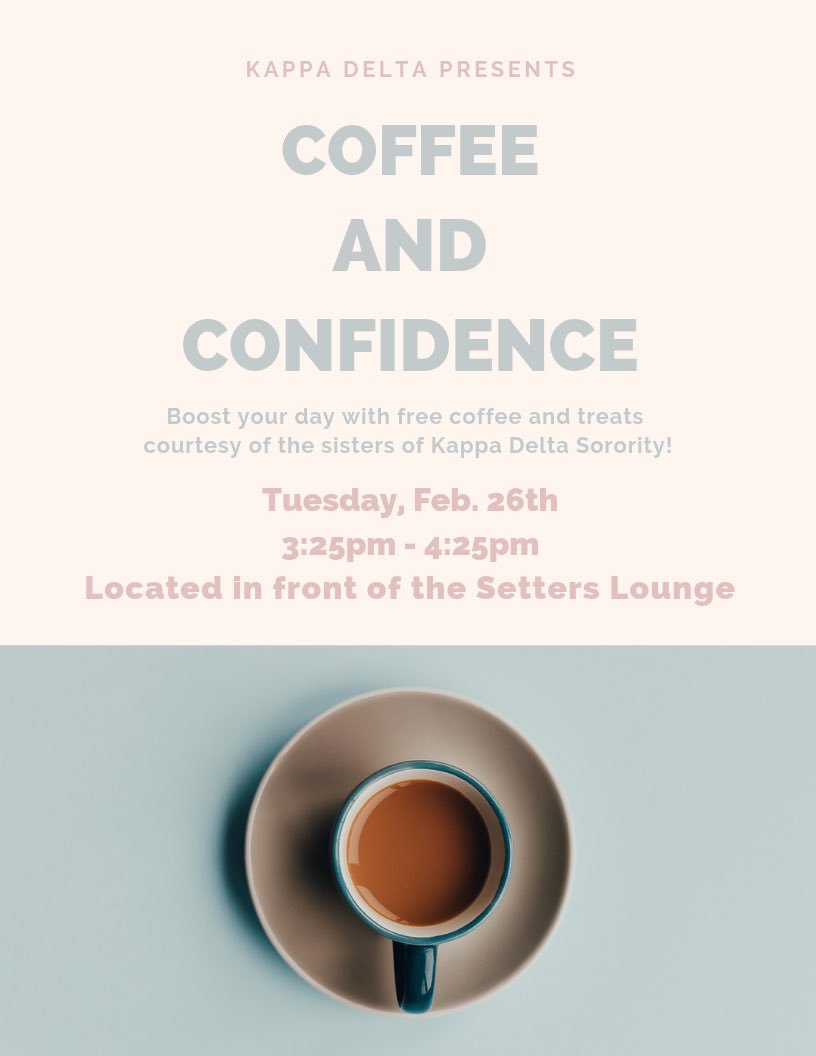 Join us for some free coffee and treats this Tuesday outside of the Setters Lounge ☕️💕!