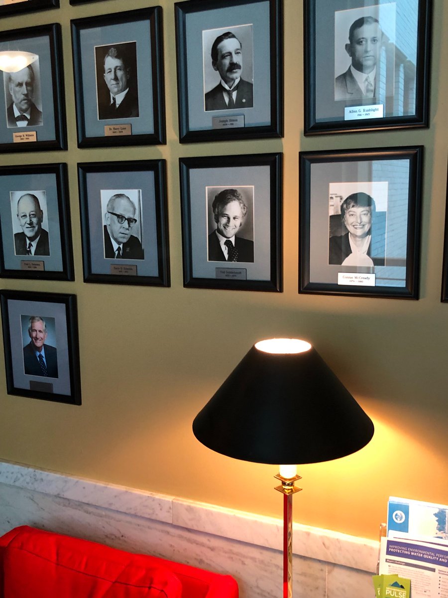  #Exhibit9  #THREADAs I visited  @tedwheeler's office this February 22, 2019, I photographed the wall of "honorable" mayors. What is wrong with this picture? If Trump was a Mayor of Portland - would he be on the wall too? How about Bill Cosby or Jeffrey Epstein?  #TakeGoldshmidtDown