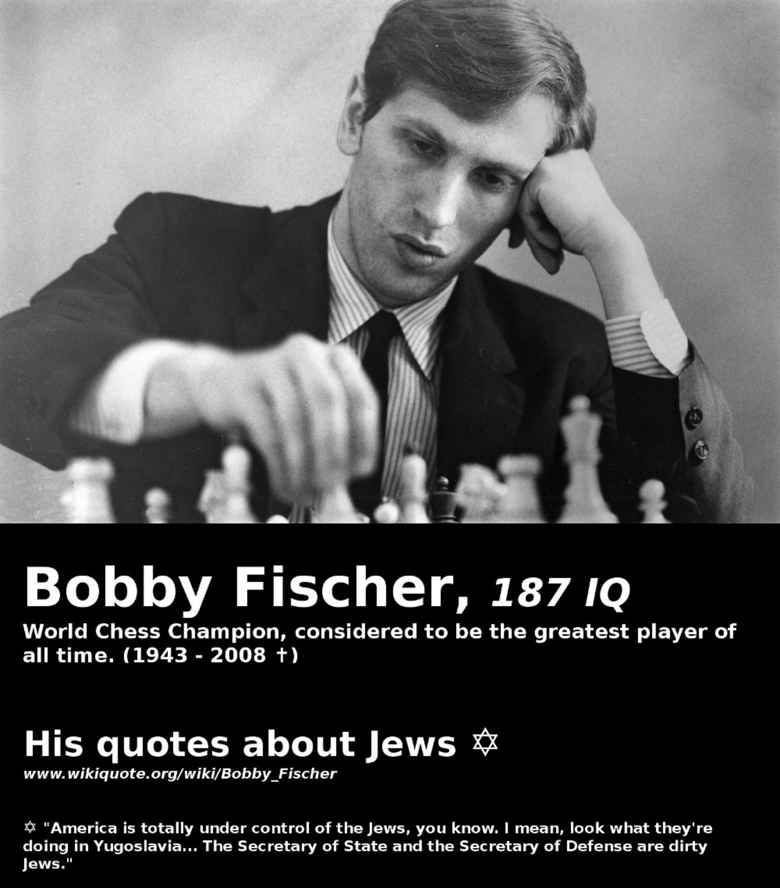 Fedpostredacted On Twitter Bobby Fischer S Quotes On Jews