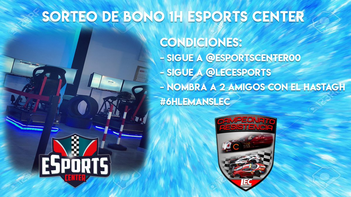 🔴#SORTEO DE 1h en <a href="/esportscenter00/">eSportscenter</a> 

🏆Requisitos:
1⃣- Seguir <a href="/esportscenter00/">eSportscenter</a> y <a href="/lecesports/">LEC Esports</a> 
2⃣- RT a este tuit
3⃣- Usa el hastagh #6hLeMansLEC
4⃣- Nombra a dos amigos

#lec #lecesports #simracing #esports