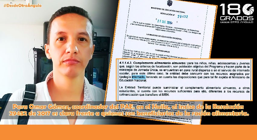 180GradosPrensa's tweet photo. #Podcast🎙 en #DesdeOtroÁngulo | Padres de familia de 849 estudiantes de las 4 instituciones educativas de #Nátaga #Huila denunciaron la presunta baja calidad de los alimentos dados por el #ProgramaDeAlimentaciónEscolar. https://t.co/dcHW42Vhji https://t.co/2pSechYwua