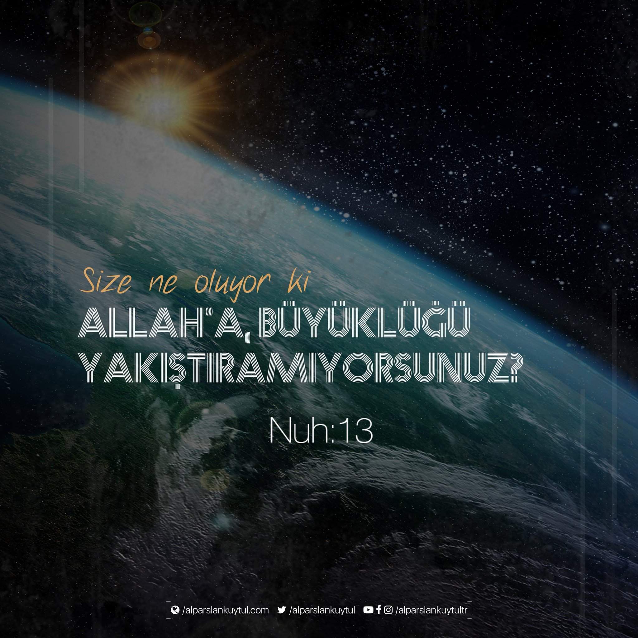 Alparslan Kuytul Size Ne Oluyor Ki Allah A Buyuklugu Yakistiramiyorsunuz Nuh Suresi 13 Ayet Meali Bekasorununa Caretevhid