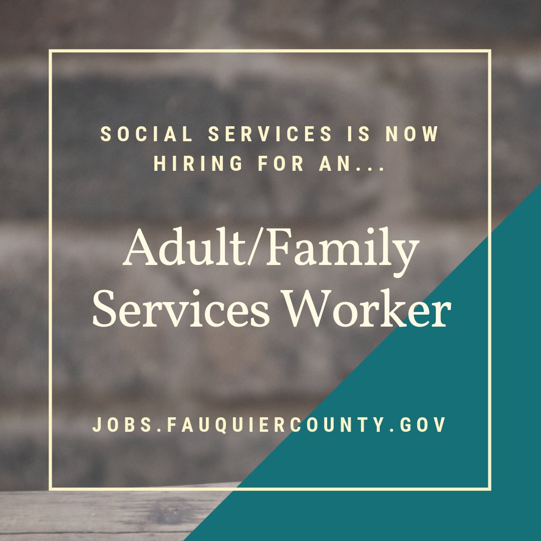 FauquierJobs's tweet photo. Visit our website to apply today! https://t.co/EKRIn1jKRg  #local #jobs #fauquier #socialservices #hiring #jobsearch #classifieds #jobs #nova #dc #va https://t.co/LwjowTnGKy