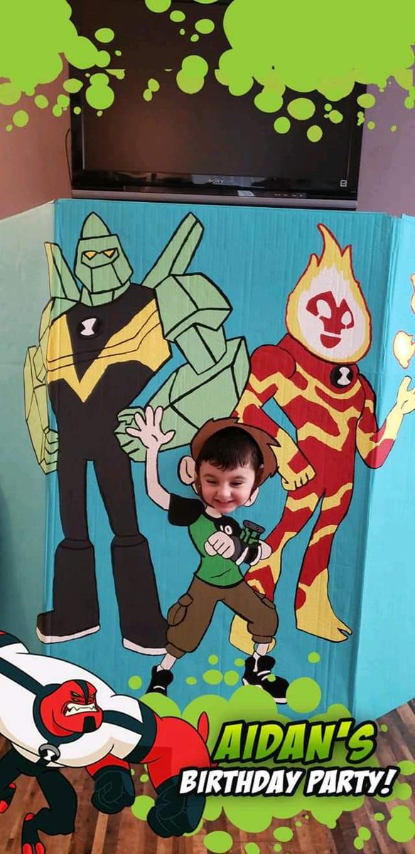 thecraftholenj's tweet photo. Ben 10 birthday

@cartoonnetwork #Ben10 #centerpieces #faceinthehole #photoprop #kidbirthdayideas #childbirthday #birthdayideas #diamondhead #heatblast #rath #goop #waybig #ultimatehumungousaur #bentennyson #fourarms #snapchatfilter #itsherotime #instaxmini #partyfilter https://t.co/oyUZjCnNHa