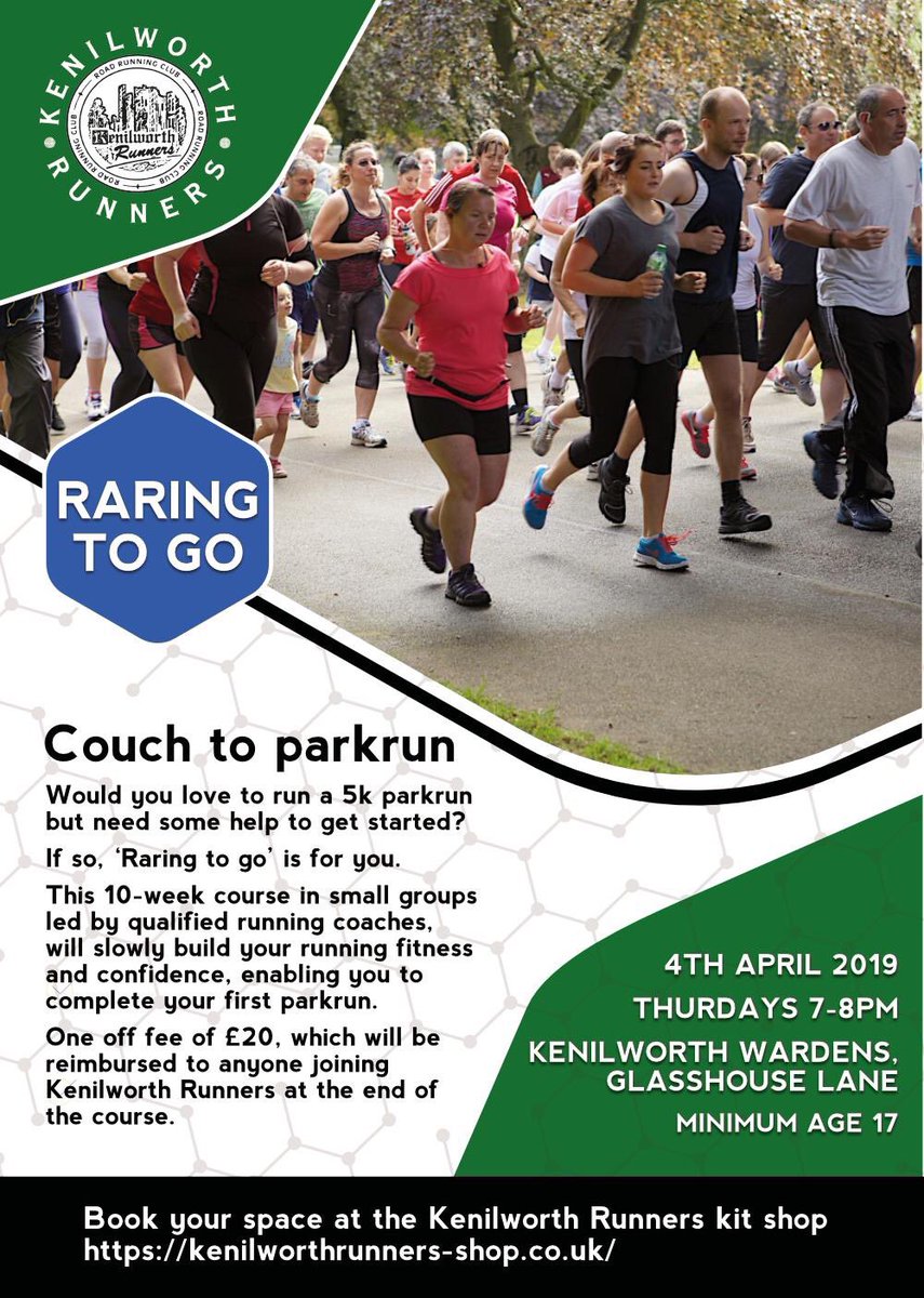 Looking to start running?  We’re offering a Couch to parkrun course starting in April
