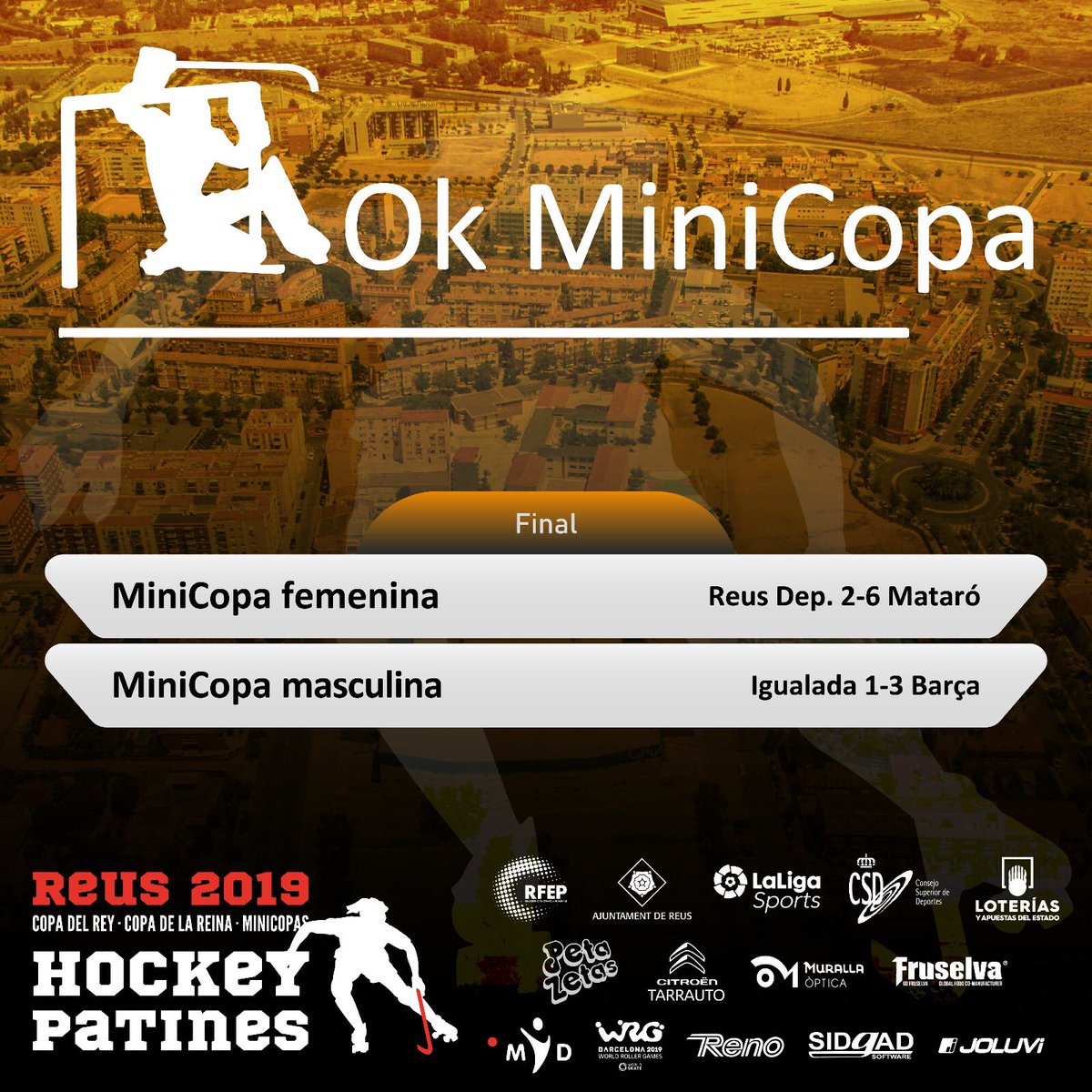 FedPatinaje's tweet photo. #MiniCopaOKM #MiniCopaOKF | @chmataro y @fcbhoquei, las vencedores de las ‘MiniCopas’ 🏑🏆 https://t.co/VdDb14dV7p