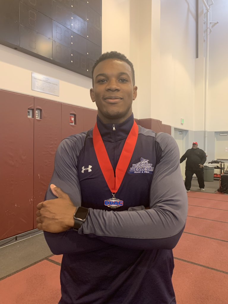 VWUXCTF's tweet image. Runner-up in the ODAC as a Freshman in the 60m Hurdles with a new school record of 8.42! Congrats to Landry Moffo! #HereComesVWU #WeBuildWinnersInLife #FiveStrong #BeVWU