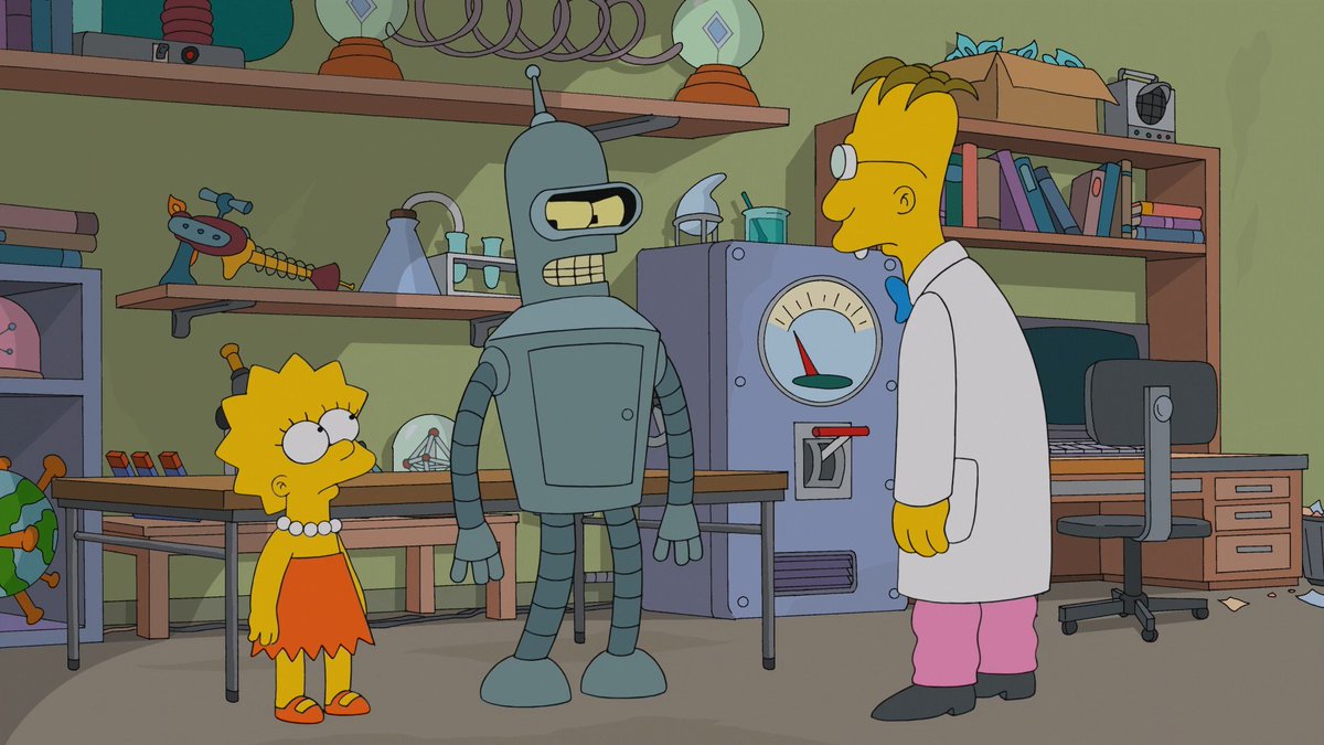 actsimpson's tweet photo. En la estantería del Profesor Frink podemos ver el prototipo del "Rayo de la muerte" que le mostraba al Abuelo Simpson en "Dinero viejo" (02x17).
#SimpsonEstrenoNeox #LosSimpson #Simpsorama https://t.co/kiX9e7hu7t