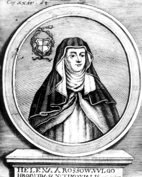 Moncadatzin's tweet image. ¿Quiénes son las primeras dramaturgas de la historia? ¿Lo será Roswitha de Gandersheim, que escribió teatro en el s.X, aunque sus obras nunca salieron del convento? Otras autoras, también monjas, lo fueron Feliciana Enríquez de Guzmán y Sor Juana, en el s.XVII #Lessing2019 #Cap53