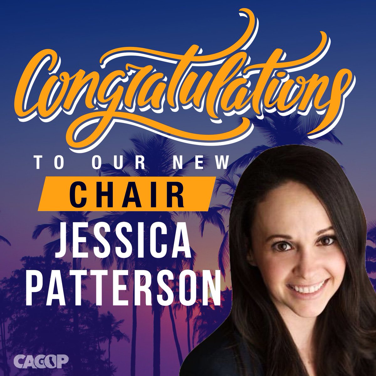 CAGOP's tweet image. Congratulations to Jessica Patterson on her new election as Chair of the California Republican Party! 

We also want to thank Travis Allen &amp;amp; Steve Frank on their race to become chair. 

Now is the time to come together and to fight for a better CA.