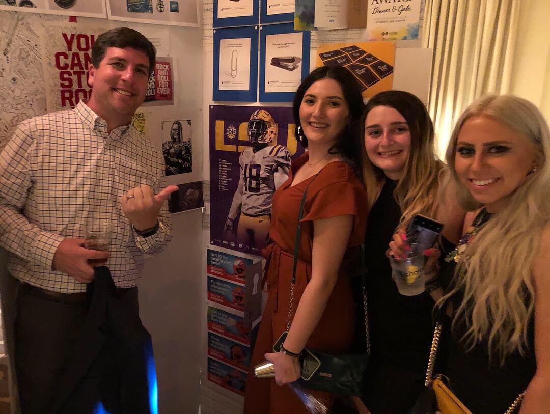 jfeirman's tweet photo. Had a blast celebrating with our @lsucreative team last night at @aafbr #addybr awards. Congrats to @kam_kreative on her Gold Student ADDY! https://t.co/LqyCeyGn5Z