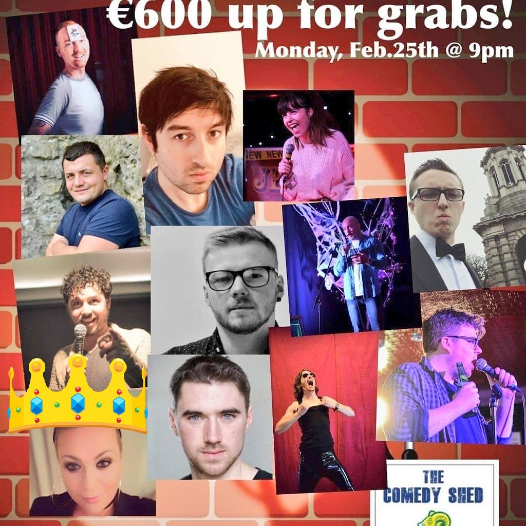 TheRealLankyOne's tweet photo. The final of Dublin's Next Top Comic @woolshedbaa tomorrow night, Mon, 25th Feb will be one not to miss! Come see us...we wanna see you!!! #comedydreams #nervousnelllie #finalbitches https://t.co/7s7G5osdVw