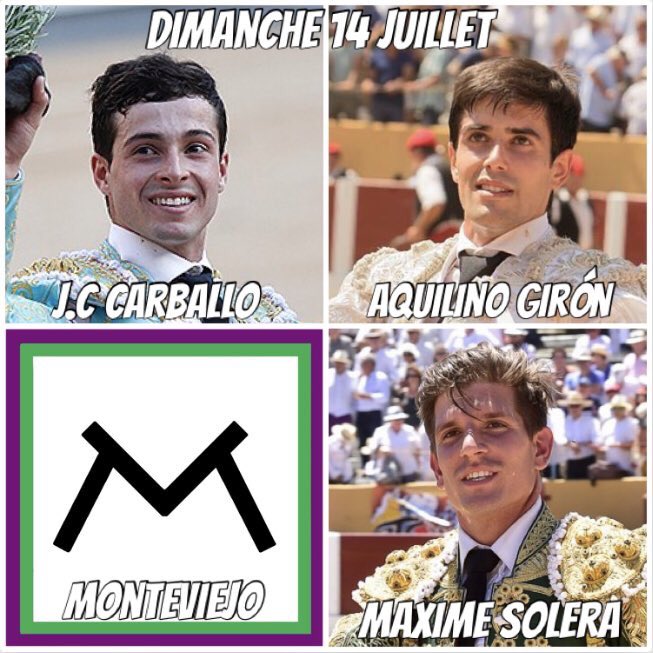 Volvemos a Ceret! 14 de Julio Novillada de Monteviejo, compartiremos cartel con Juan Carlos Carballo y Maxime Solera. Gracias <a href="/AdacCeret/">ADAC Céret de toros</a>