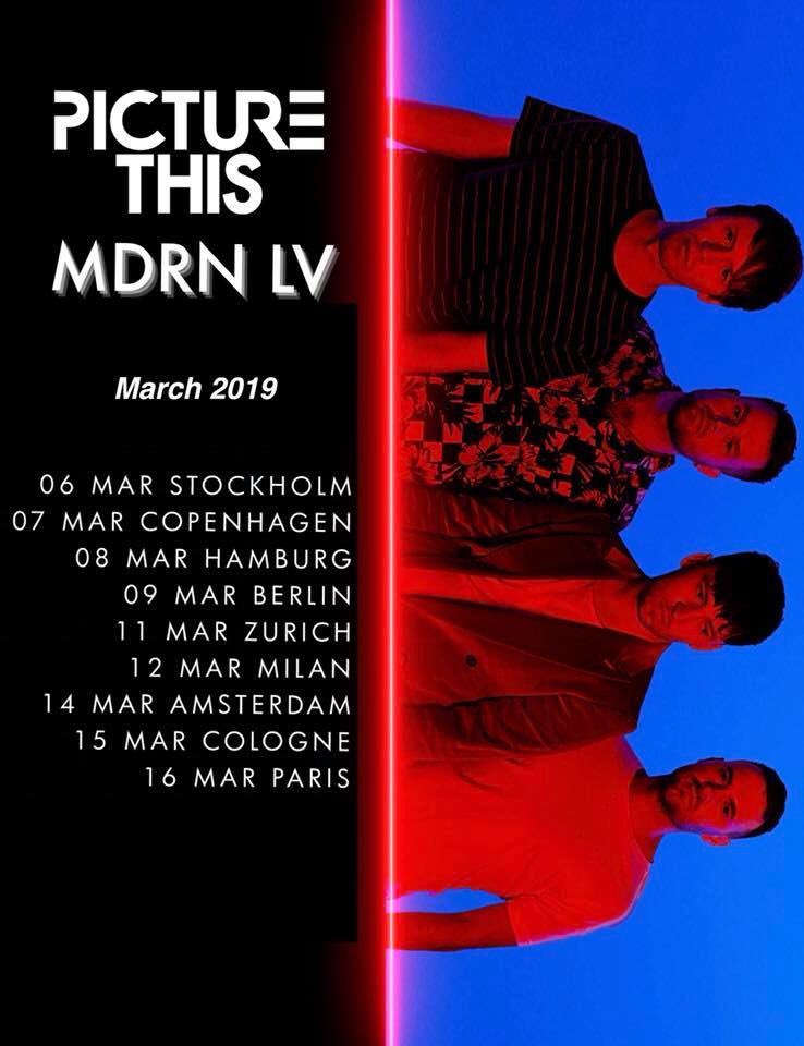 picturethis's tweet photo. Our European Tour starts sooo soon! So we’re gonna give away 3 pairs of tickets to one of these shows! All you have to do is retweet this post and hope for the best! Go for it ❤️💙 https://t.co/cCOC7GxZNh