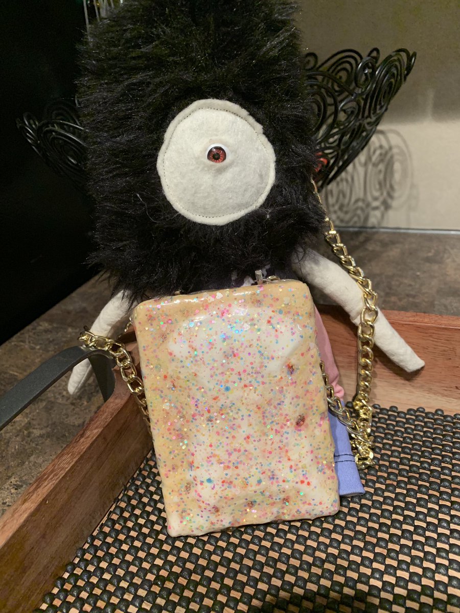 Weird lil dude - featuring a glop tart pendant. 
#gloptart #festivalfashion #accessories
