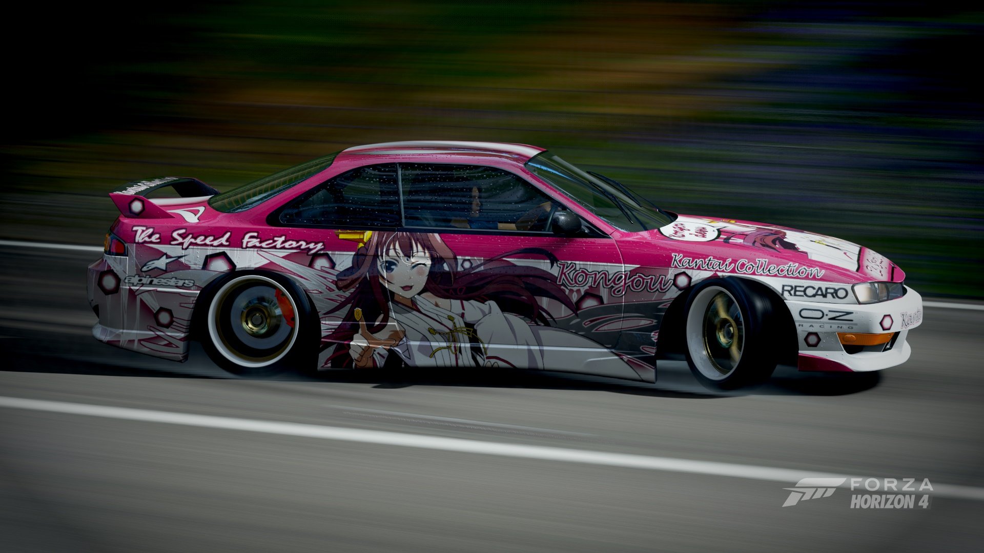 The Speed Factory Forza Horizon 4 Drifting In The Kongou S14 3 3 Forza Forzahorizon4 Nissan S14 Silvia Itasha Anime Animegirl Kantaicollection Kongou T Co Zh8egffats Twitter