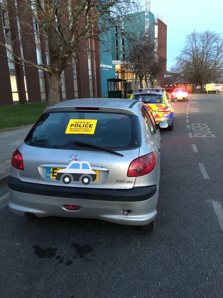 NSRAPT's tweet photo. Stopped for an expired #MOT in #Ipswich and the driver was found to be a #DisqualDriver. Driver has been reported for all offences and the car seized under #S165A #1706 https://t.co/tjPHR3u3sz