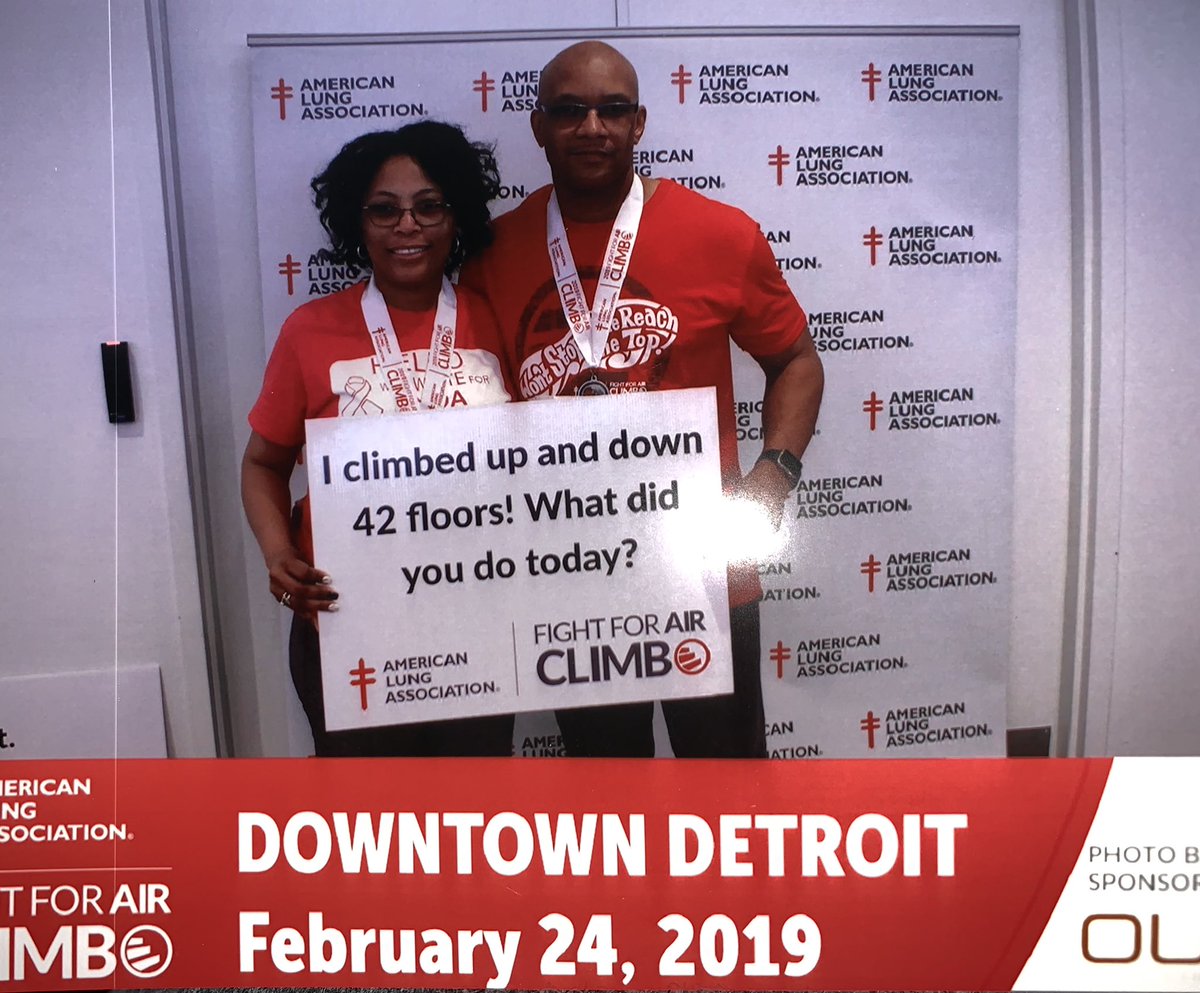 LiveOnPurpose03's tweet photo. @rooprajfox2 I hate that my husband and I missed you this morning, but the climb was great. I know RS would have been proud of yet another great climb year. #ClimbDetroit https://t.co/05fcl90rnu