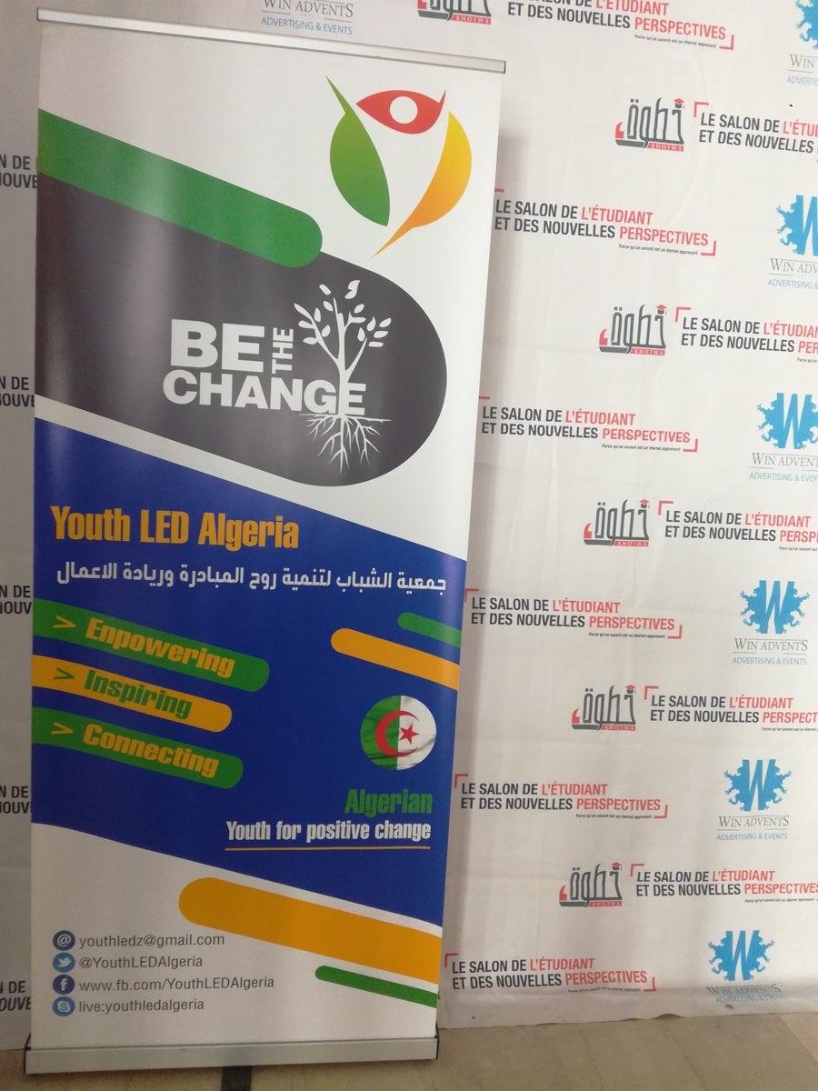 YouthLEDAlgeria's tweet photo. Participation de YouthLED  au salon de l'étudiant KHOTWA à Alger 
#khotwa 
#salon_de_l_etudiant 
#youthled
#LeadershipDevelopment 
#Entrepreneurship 
#Algeria https://t.co/qqYPqgfenz