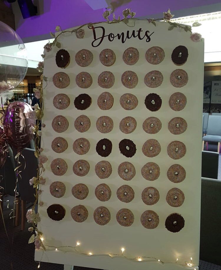 CartsByHelen's tweet photo. so nice to meet lots of lovely brides &amp; grooms today at the @whitehartlydgte wedding fair. Lots of bookings taken 🍭🍩❤️ Featuring our new donut wall by @AlsJoinery https://t.co/ArGM4NSgxe