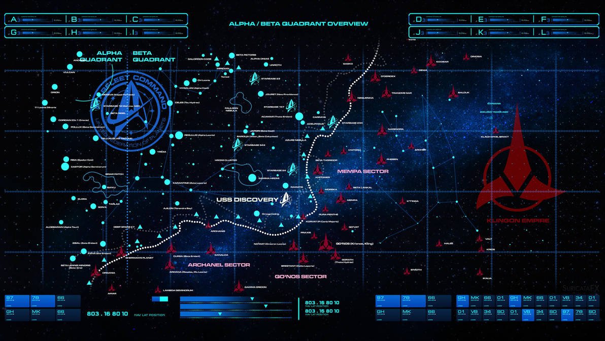 Star Trek Discovery map: Klingon war by SuricataFX