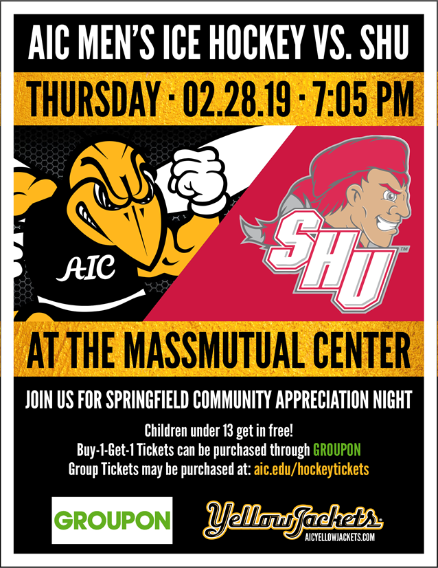 AIC_Hockey's tweet photo. Last night, we clinched a share of the Atlantic Hockey title.

Be there Thursday night when we can claim the whole thing. 

🎟️🎟️: https://t.co/Is7VV4skah 

#AICommitted https://t.co/gcSxj81EAm