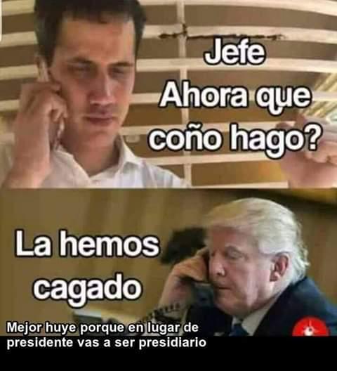 @JuanGuaiDog (@juanguaidog) on Twitter photo Soy un fracasado. No cumplí ninguna de las órdenes que me dieron mis amos de #EEUU y #Colombia. Ni como jalabola de gringos y #colombianos sirvo pa un coño . Que bueno que mis jalabolas #escuálidos en #Venezuela me siguen fieles. Mis perritos . <a href="/JGuaido/">Juan Guaidó</a> #EnVenezuelaLaPazVencerá Soy un fracasado. No cumplí ninguna de las órdenes que me dieron mis amos de #EEUU y #Colombia. Ni como jalabola de gringos y #colombianos sirvo pa un coño . Que bueno que mis jalabolas #escuálidos en #Venezuela me siguen fieles. Mis perritos . <a href="/JGuaido/">Juan Guaidó</a> #EnVenezuelaLaPazVencerá