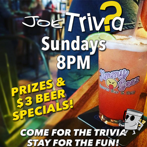 joetrivia's tweet photo. Sunday Funday with Joe Trivia! Find us tonight at @Jimmygeez
GOOD LUCK!
#TriviaTribe #JoeTrivia #JTBuckets #Trivia #PubTrivia #BarTrivia #TriviaNight #NJTrivia #SundayFunday #SundayNight #JimmyGeez #Haledon #TwinDoorTavern #Maywood #NJ https://t.co/cUroXaMdm3
