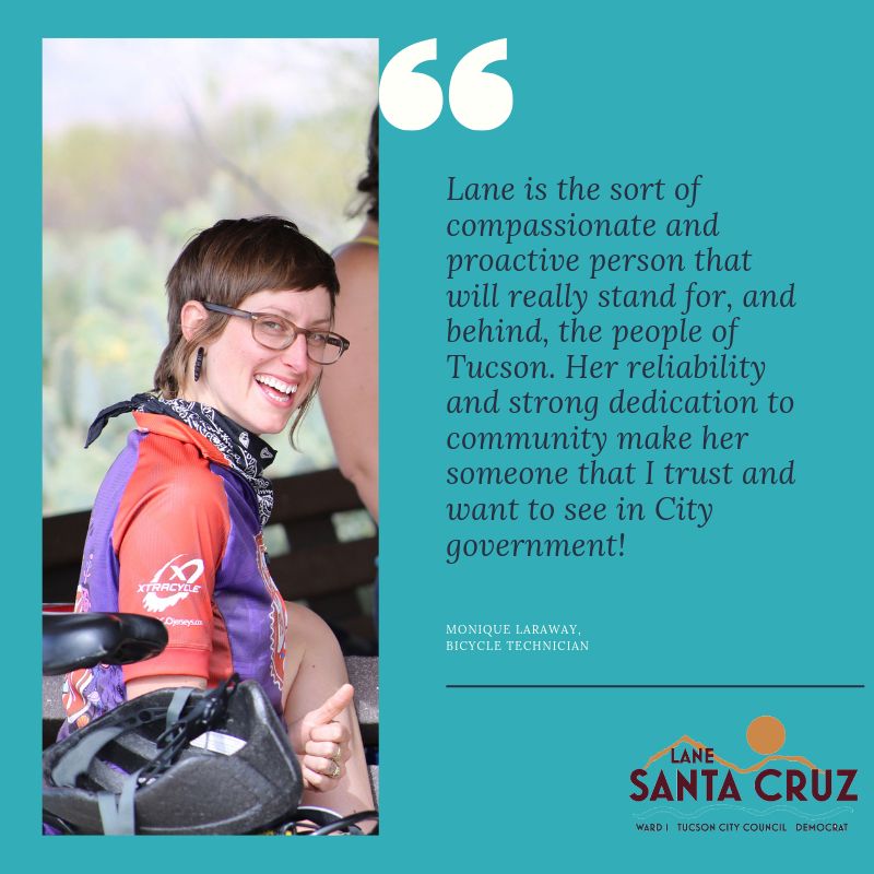SantaCruzTucson's tweet photo. My dear friend Monique was our 100th online donor this morning. Thank you to everyone who has donated and is helping us get closer to the 200 individual contributions that we need from City residents to qualify for Clean Elections. We can't do this without you! https://t.co/F3gh1sQWfw
