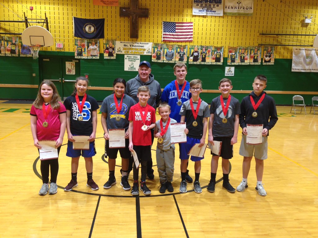 In photo: Left to right Brooke-St. Cecilia; Brianna-Woodland; Natalie-Simon Kenton; Xavier-SVA; Brayden-SVA; Jackson-SVA; Tyler-SVA; Draven-SVA; (back row) Brayden-Holy Cross