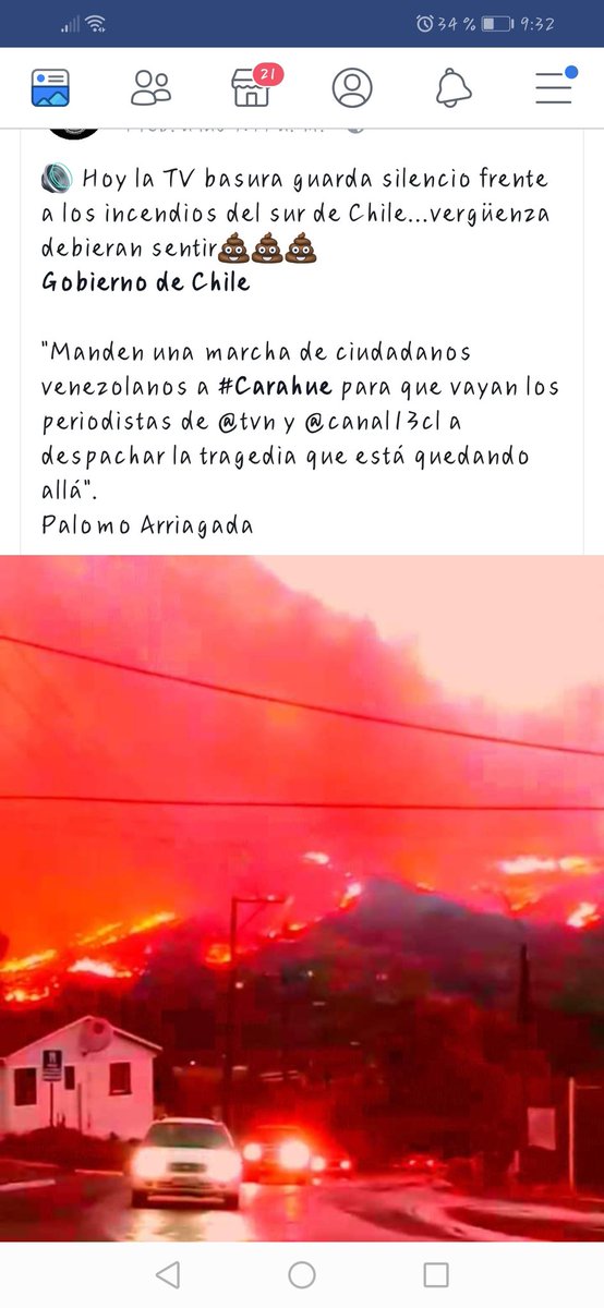 FerOAnime's tweet photo. SE NECESITA AYUDA POR FAVOR NO HAY MEDIOS PARA MOSTRARLO EL SUR DE CHILE SE QUEMA Y NADIE HACE NADA Y EL PRESIDENTE ANDA DE VIAJE! https://t.co/E83enUxRvV