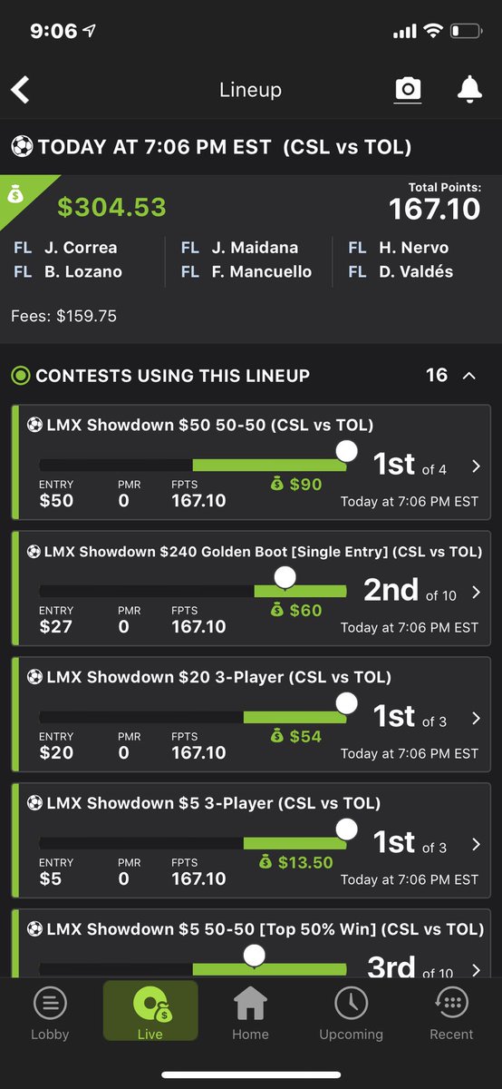 VinnyCash007's tweet photo. Can there be more #LMX? Thank goodness for these.  Gimme some #MLS! 😎🤣🍀⚽️ #LMXcash #SOCCERpesos #SoccerCash #FutbolCash #showdownCash #DraftKings #gimmeshowdowns 😘⚽️💰 https://t.co/d6pQD0WSgd