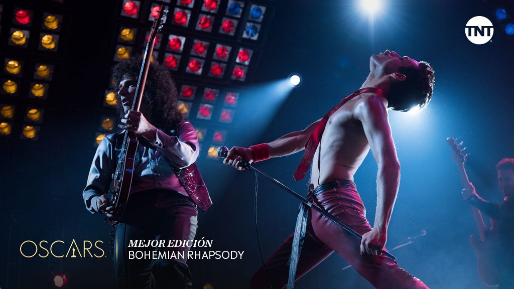 TNTLA's tweet photo. ¡Felicitaciones a para #BohemianRhapsody  por llevarse otro #Oscars a "Mejor Edición"! 👏🏆✨

Dale ❤ si estás disfrutando de la noche más importante del cine por  #Oscars2019 https://t.co/OrmldhYW4x