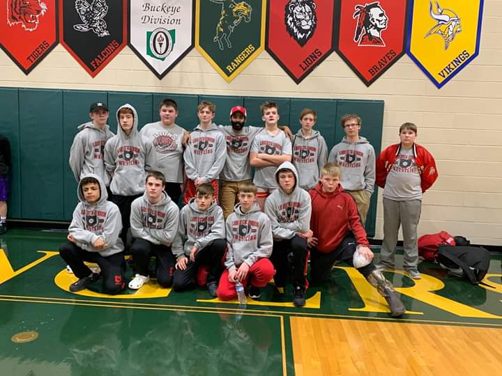 LULions's tweet photo. Middle school wrestlers advance!

Cj Barnett, Troy Myers, and Caden Courts (alt) quailfied for OAC states.
 
Caden Carroll, Bryce Morgan, and Vinson Haines quailfied for OHway states. Congrats and #GOLIONS https://t.co/SN9rK5xuXe